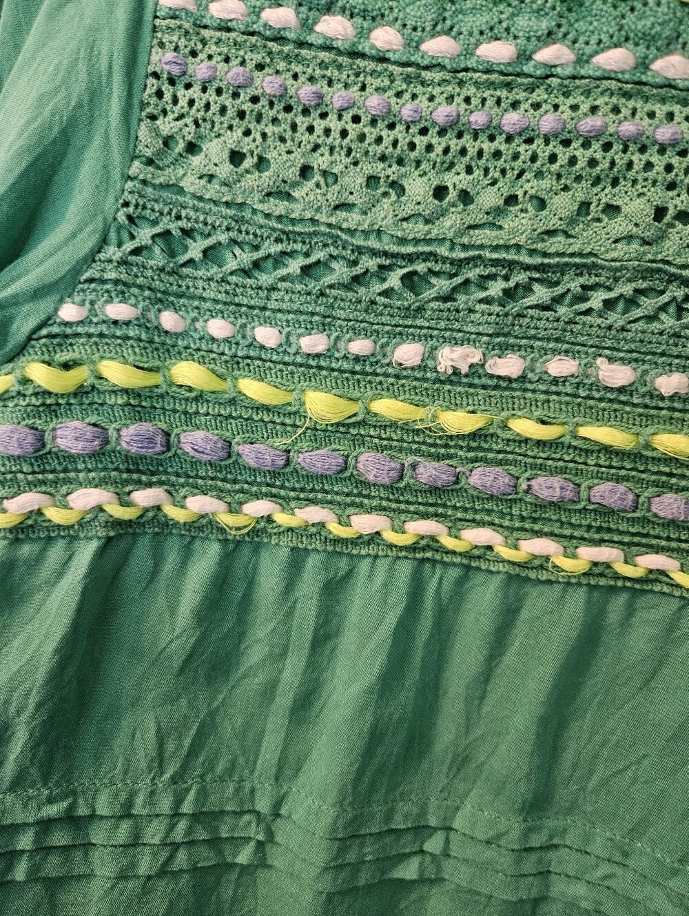 Anthropologie Blank London Teal Embroidered Top - Picture 4 of 7
